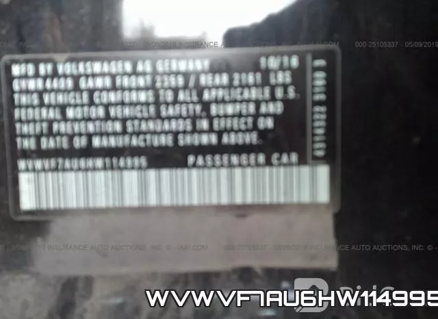 WVWVF7AU6HW114995 фото 10
