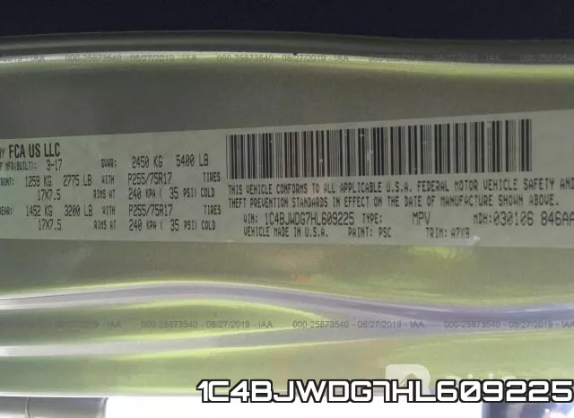 1C4BJWDG7HL609225 фото 10