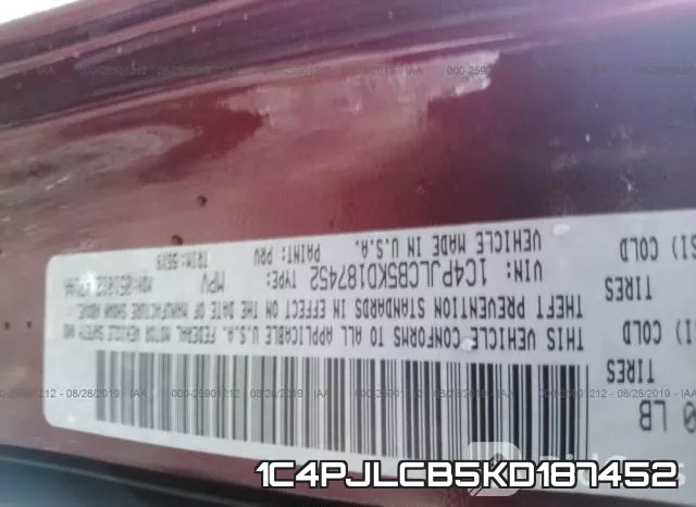 1C4PJLCB5KD187452 фото 9