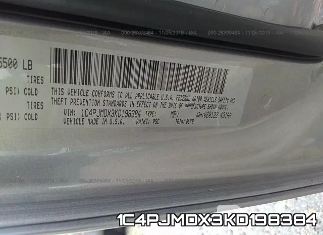 1C4PJMDX3KD198384 фото 10