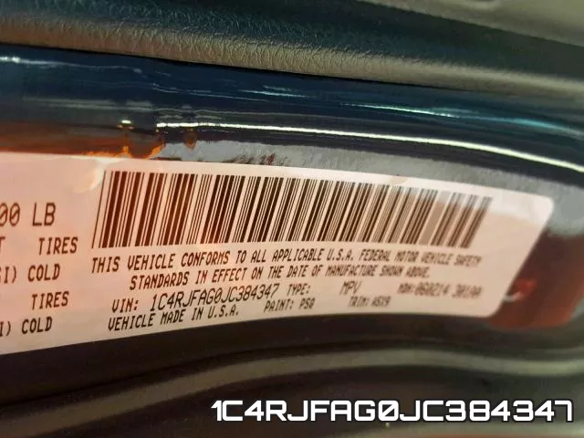 1C4RJFAG0JC384347 фото 2