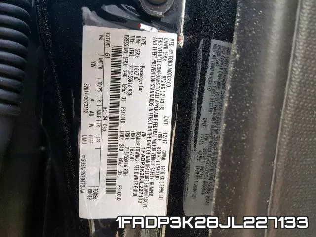 1FADP3K28JL227133 фото 2