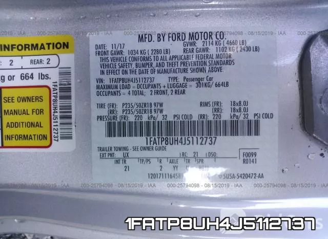 1FATP8UH4J5112737 фото 8