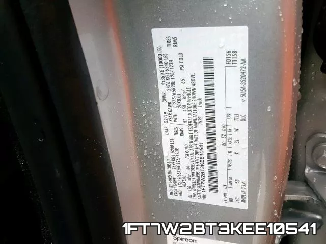 1FT7W2BT3KEE10541 фото 2