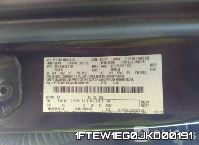 1FTEW1EG0JKD00191 фото 10