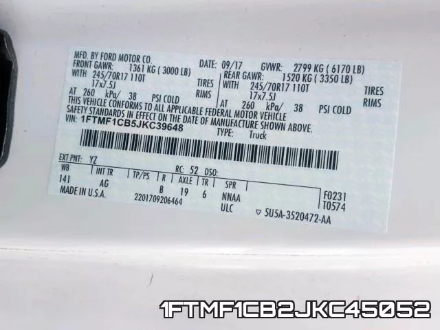 1FTMF1CB2JKC45052 фото 2