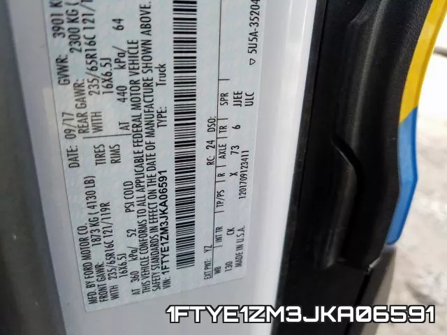 1FTYE1ZM3JKA06591 фото 2