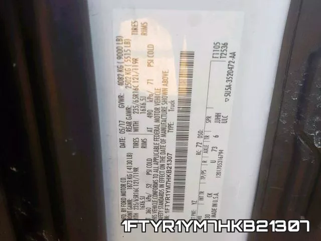 1FTYR1YM7HKB21307 фото 2