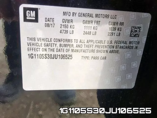 1G1105S30JU106525 фото 2