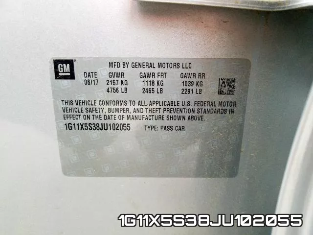 1G11X5S38JU102055 фото 2