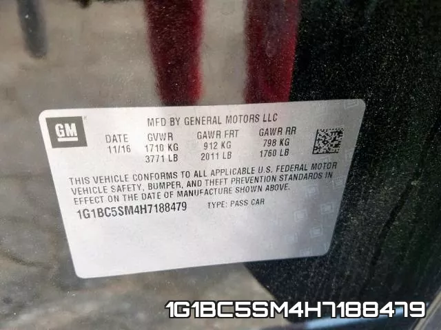1G1BC5SM4H7188479 фото 2