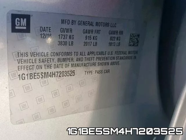 1G1BE5SM4H7203525 фото 2