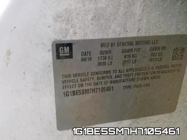 1G1BE5SM7H7105461 фото 2