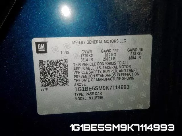 1G1BE5SM9K7114993 фото 2