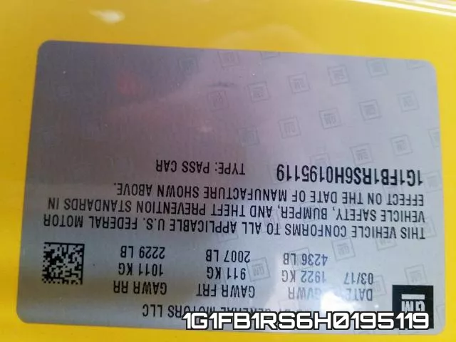 1G1FB1RS6H0195119 фото 2