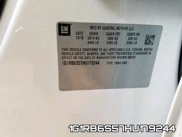 1G1RB6S57HU179244 фото 2
