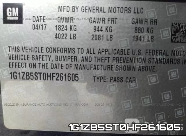 1G1ZB5ST0HF261605 фото 7