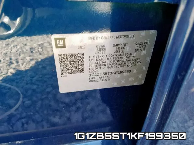1G1ZB5ST1KF199350 фото 2