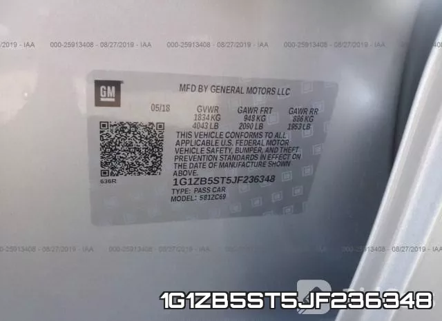 1G1ZB5ST5JF236348 фото 9
