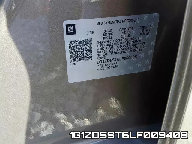 1G1ZD5ST6LF009408 фото 2