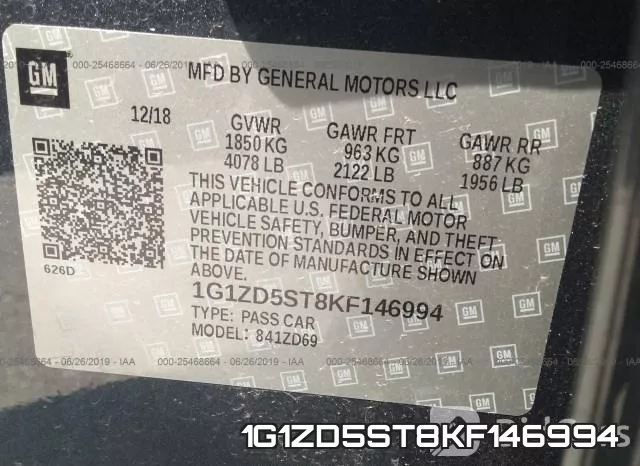 1G1ZD5ST8KF146994 фото 10