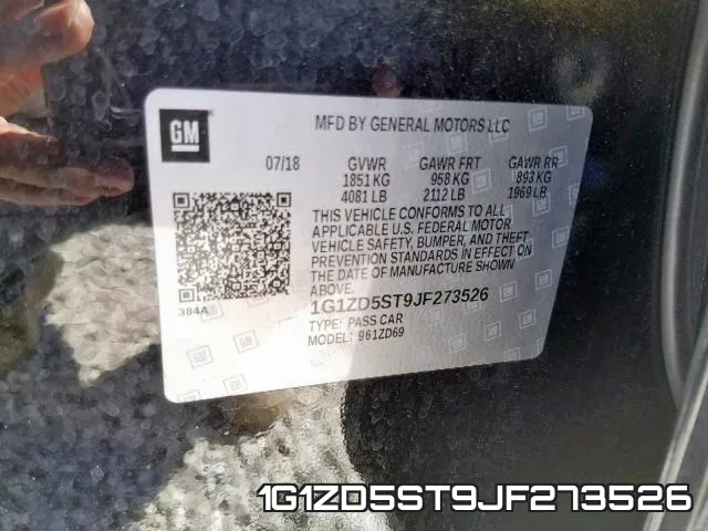 1G1ZD5ST9JF273526 фото 2