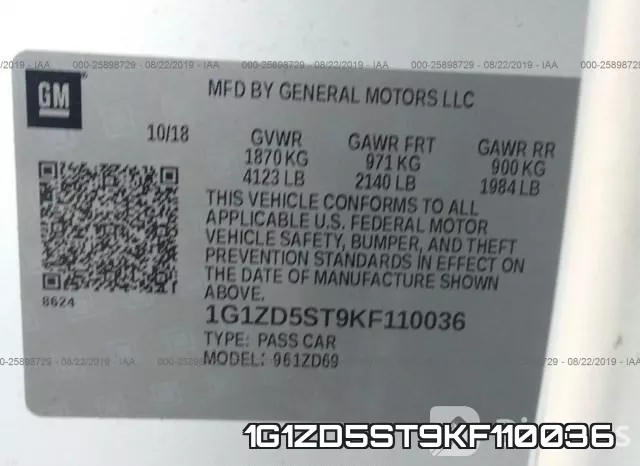 1G1ZD5ST9KF110036 фото 9