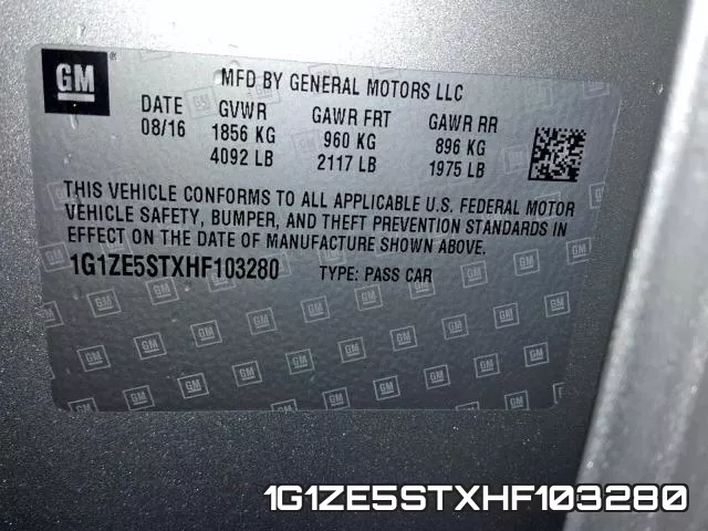 1G1ZE5STXHF103280 фото 2