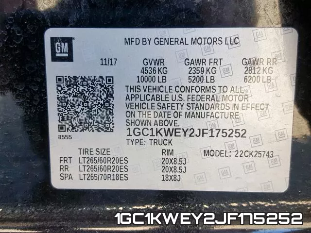 1GC1KWEY2JF175252 фото 2