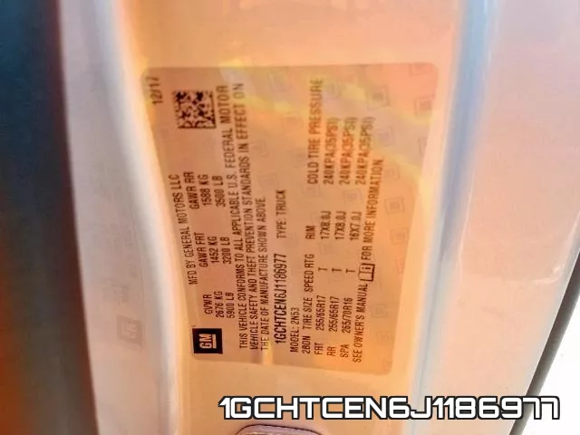 1GCHTCEN6J1186977 фото 2