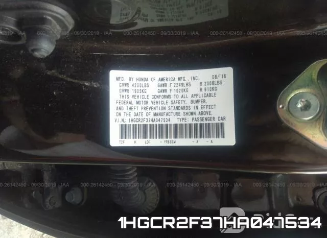 1HGCR2F37HA047534 фото 9