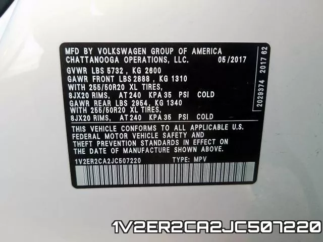 1V2ER2CA2JC507220 фото 2
