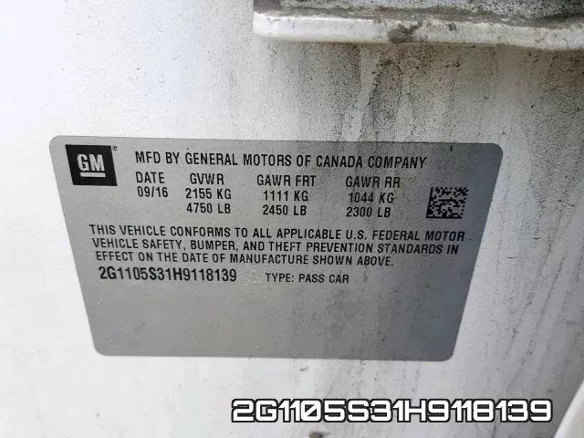 2G1105S31H9118139 фото 2