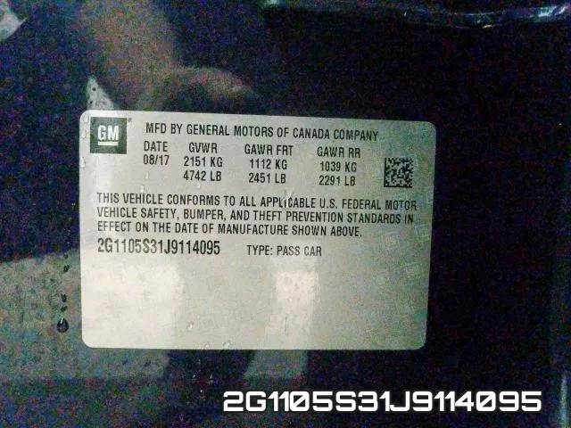 2G1105S31J9114095 фото 2