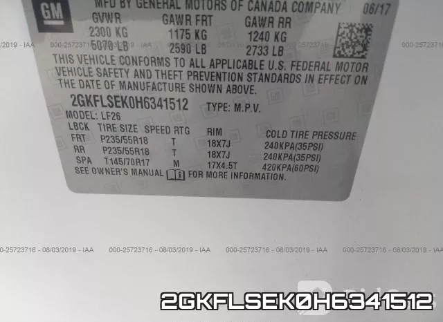 2GKFLSEK0H6341512 фото 10