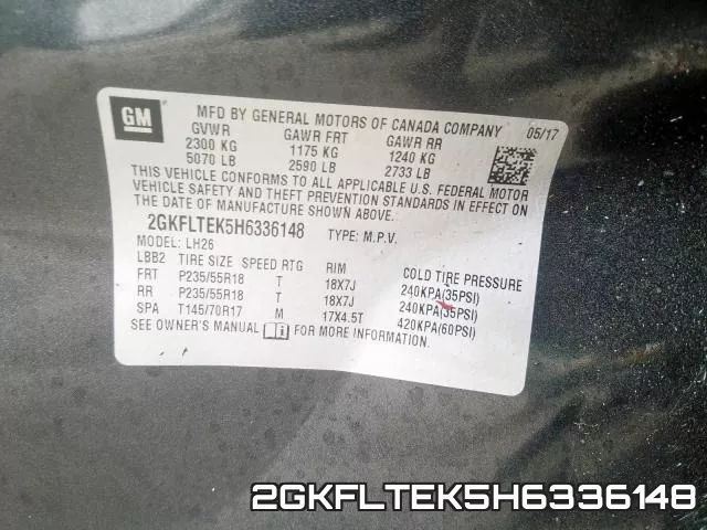 2GKFLTEK5H6336148 фото 2
