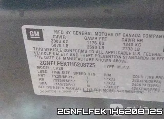 2GNFLFEK7H6208725 фото 10