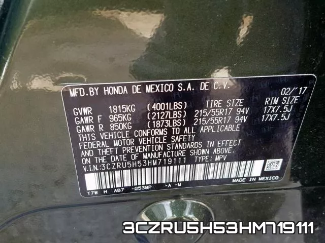 3CZRU5H53HM719111 фото 2
