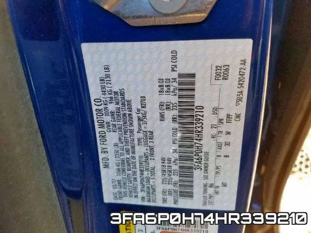 3FA6P0H74HR339210 фото 2