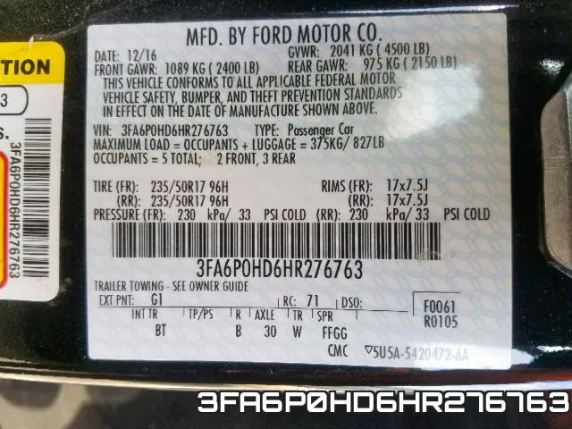 3FA6P0HD6HR276763 фото 2