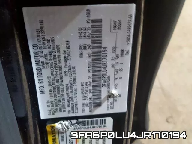 3FA6P0LU4JR170194 фото 2