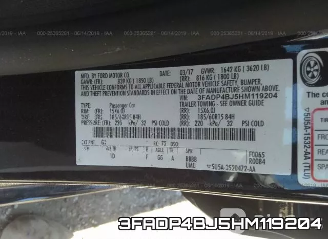 3FADP4BJ5HM119204 фото 10
