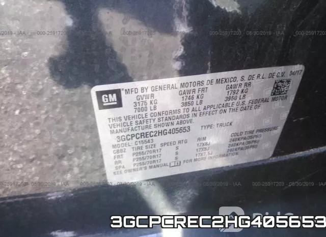 3GCPCREC2HG405653 фото 10