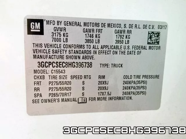 3GCPCSEC8HG396738 фото 2