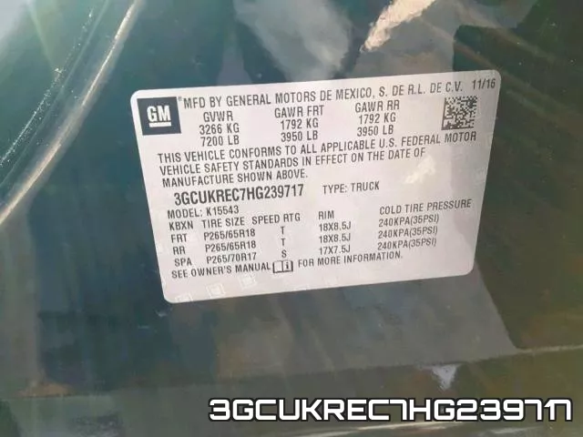 3GCUKREC7HG239717 фото 2