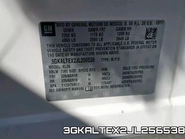 3GKALTEX2JL256538 фото 2