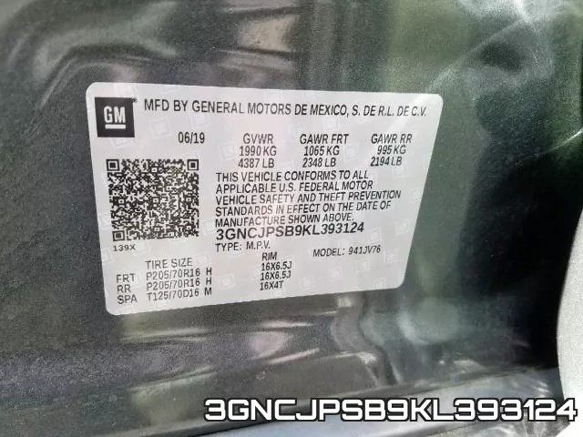 3GNCJPSB9KL393124 фото 2
