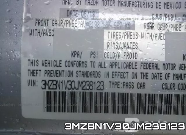 3MZBN1V30JM238123 фото 9