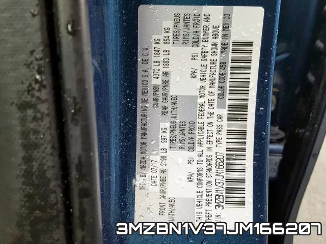3MZBN1V37JM166207 фото 2