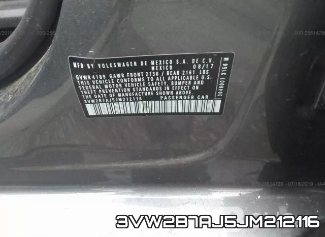 3VW2B7AJ5JM212116 фото 10